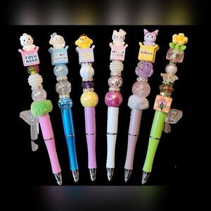 New! Karen's Kustom Made Beautiful Beaded Pen w/Free Ink Refill